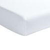 Drap housse 180x200 cm Percale de Coton Blanc Nuage