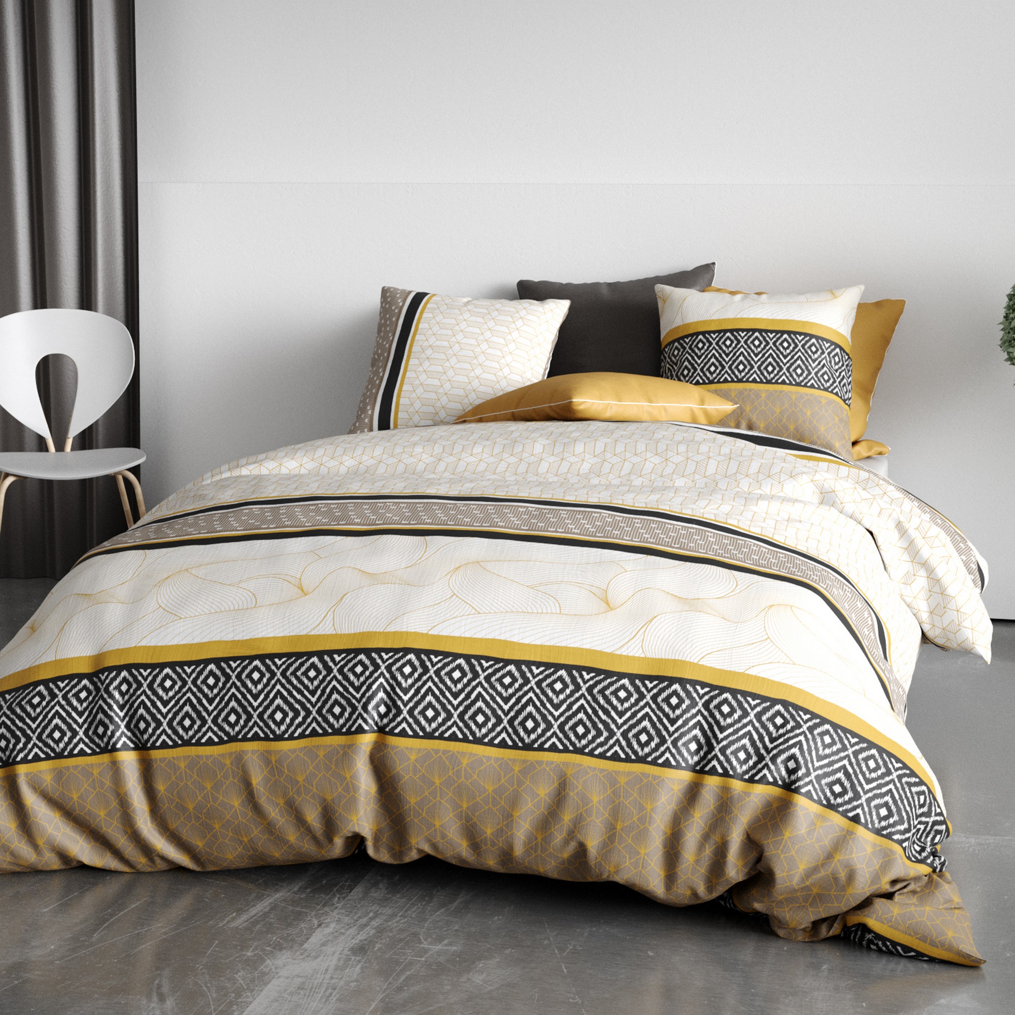 Parure de lit 220x240 cm Coton Carioca - Housse De Rêve