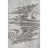 Tapis de salon 80x150 cm Polycoton Nour Gris