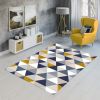 Tapis de salon 80x150 cm Polyester Triangle Jaune