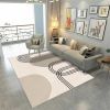 Tapis de salon 80x150 cm Polyester Seventies Beige