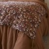 Bout de lit 90x200 cm Gaze de Coton Nora camel