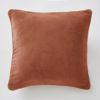 Coussin 45x45 cm Velours de coton Terracotta