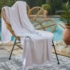 Fouta avec franges 95x180 cm Polycoton Corail