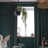 Rideau ajustable 140x270 cm velours de coton Ardoise