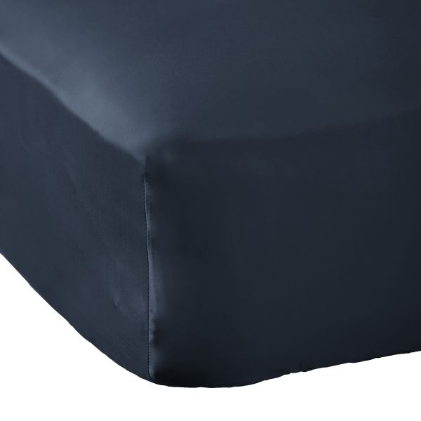 Drap housse 180x200 cm Bambou Minuit
