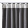 Rideau galon fronceur + polaire 140x260 cm Polyester Titane