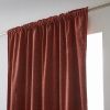 Rideau galon fronceur + polaire 140x260 cm Polyester Terracotta