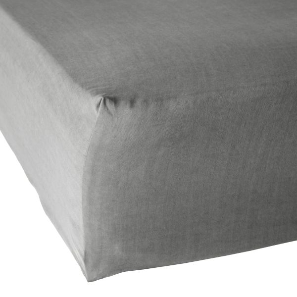 Drap housse 140x190 cm Lyocell Granit