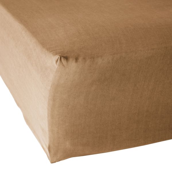 Drap housse 140x190 cm Lyocell Camel