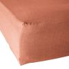 Drap housse 140x190 cm Lyocell Terracotta