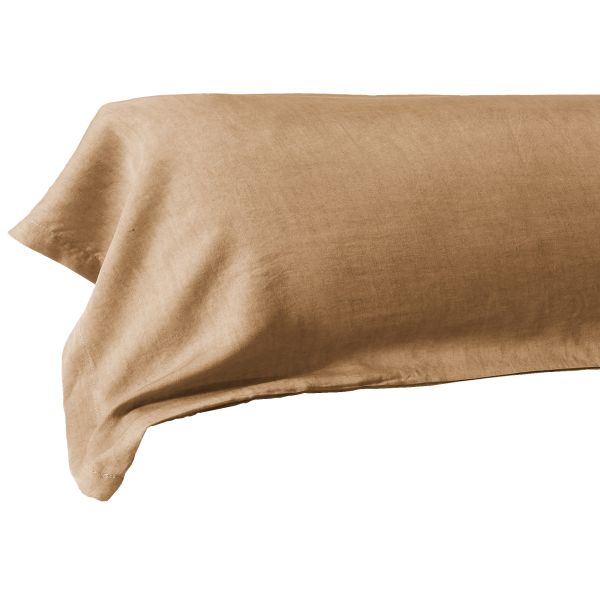 Taie de traversin 43x185 cm Lyocell Camel