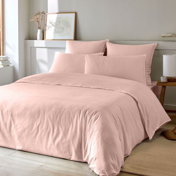 Parure de lit 220x240 cm Bambou Métis Rose