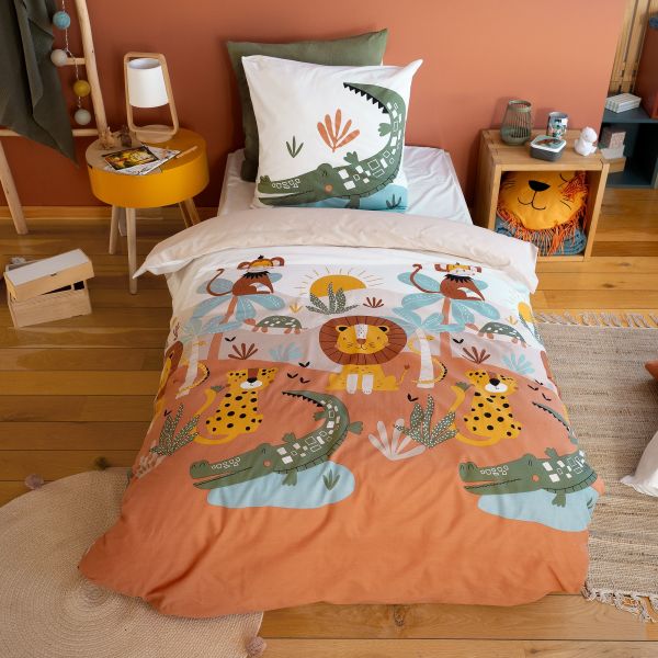 Parure de lit enfant 140x200 cm Coton Bci Kids_Savane