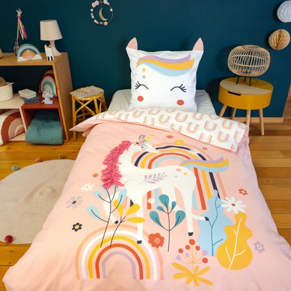 Parure de lit enfant 140x200 cm Coton Bci Galak