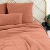 Parure de lit 220x240 cm Gaze de Coton Caramel