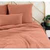 Parure de lit 240x260 cm Gaze de Coton Caramel