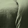 Parure de lit 240x260 cm Gaze de Coton Kaki