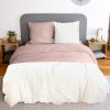 Parure de lit 240x260 cm Microfibre Lavé – Sherpa Rose