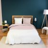 Parure de lit 240x260 cm Microfibre Lavé – Sherpa Rose