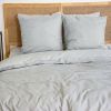 Parure de lit 220x240 cm Microfibre effet flanelle Cendre