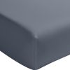 Drap housse 140x190 cm Percale de Coton Lavé Bleu Forever