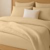 Drap housse 180x200 cm Gaze de Coton Lavé Ecru Naturel