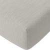 Drap housse 140x190 cm Gaze de Coton Lavé Gris Glacier