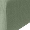 Drap housse 140x190 cm Gaze de Coton Lavé Vert Givrée