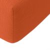 Drap housse 180x200 cm Gaze de Coton Lavé Safran Minéral