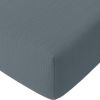 Drap housse 180x200 cm Gaze de Coton Lavé Bleu Pétrole