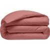Housse de couette 240x260 cm Percale de Coton Lavé Vieux Rose
