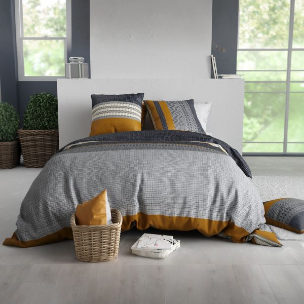 Parure de lit 240x260 cm Coton 57 fils Évasion