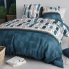 Parure de lit 200x200 cm Coton 57 fils Azurine