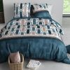 Parure de lit 200x200 cm Coton 57 fils Azurine