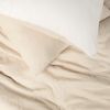 Parure de lit 240x260 cm Gaze de Microfibre Ecru Naturel – Blanc