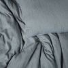 Parure de lit 220x240 cm Gaze de Microfibre Bleu Pétrole – Blanc