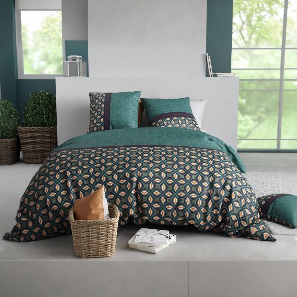Parure de lit 220x240 cm Coton 57 fils Éternité
