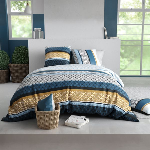 Parure de lit 220x240 cm Coton 57 fils Oasis