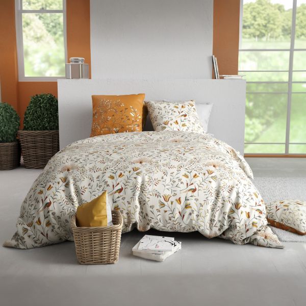 Parure de lit 240x260 cm Coton 57 fils Dahlia