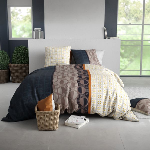 Parure de lit 240x260 cm Coton 57 fils Curtis