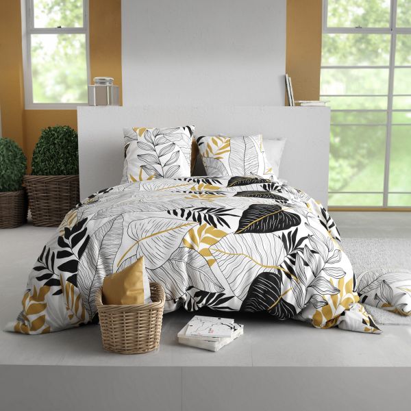 Parure de lit 220x240 cm Coton 57 fils Moana