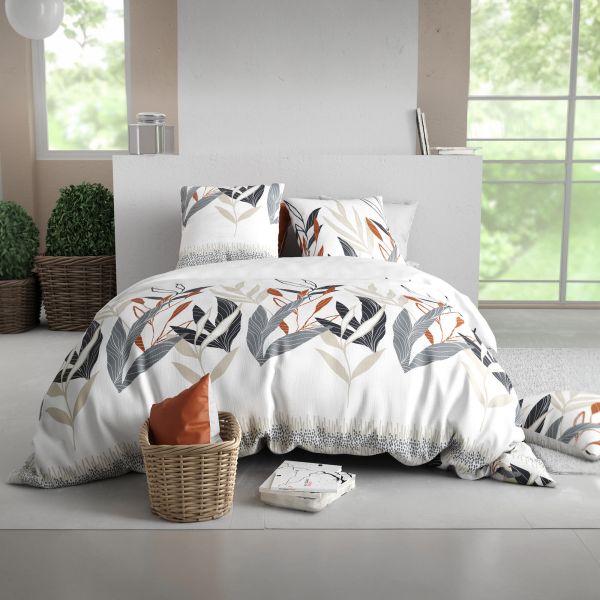 Parure de lit 240x260 cm Coton 57 fils Lumina