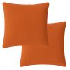Lot 2 taies d'oreiller 65x65 cm Gaze de Coton Lavé Safran Minéral