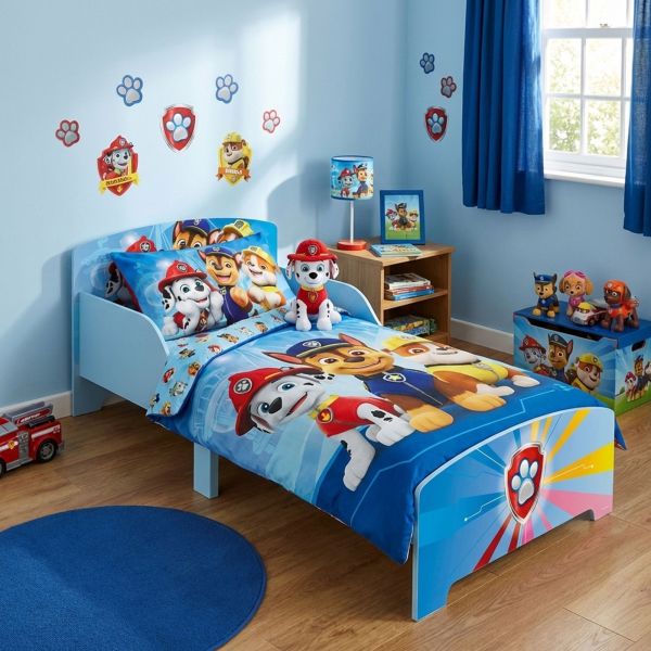 Lit enfant Pat Patrouille 70x140 cm - MDF bleu