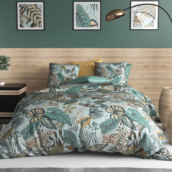 Parure de lit housse de couette avec taie d'oreiller 100% Coton 57 fils Cancun