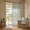 Rideau ajustable 140x300 cm Gaze de Coton Eucalyptus