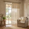 Rideau ajustable 140x300 cm Gaze de coton Naturel