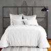 Taie d'oreiller 65x65 cm carrée Satin de Coton Blanc