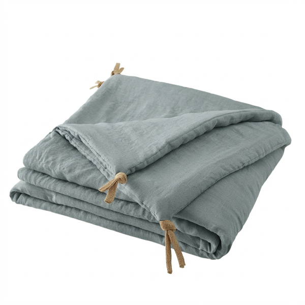 Bout de lit 90x200 cm Lin Rosalie Azur